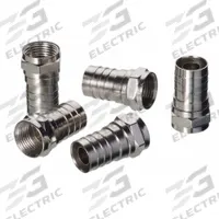 IDEAL Connector: Male, Connector, Silver, Crimp-On, RG-6, 1 GHz Max Freq, F-Type, 10 PK (MPN 85-037). Key specifications — Product Type: Connector; Brand: IDEAL; Color: Silver; Finish: Nickel-Plated; Gender: Male.