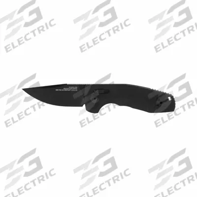 SOG Folding Utility Knife: 3 in Blade Lg, 4 in Closed Lg, 7 in Overall Lg, Aluminum - Automatic-Opening Folding Knives