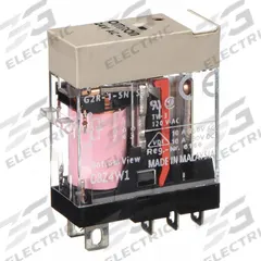 OMRON General Purpose Relay: Socket Mounted, 10 A Current Rating, 24V AC, SPDT, 5 Pins/Terminals (MPN G2R-1-SN-AC24(S)). Key specifications — Brand: OMRON; Base Type: Square; Mounting Style: Plug-In; Pin Shape: Flat; Electrical Connection: Quick-Connect; Manufacturer Part Number: G2R-1-SN-AC24(S); Series: G2RS Series.