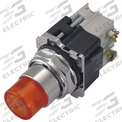 EATON Illuminated Push Button: Illuminated, Extended Profile, Metallic, 30 mm, 1NC (MPN 10250T476C43-51). Key specifications — Brand: EATON; Action: Momentary; Series: 10250T; Push Button Material Type: Metallic.