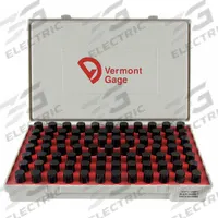 VERMONT GAGE Black Oxide-Coated Pin Gauge Set: Go (Plus), 0.751 in to 0.832 in, ZZ Tolerance Class (MPN 901100800). Key specifications — attr1182482: ZZ; attr1182483: +/-0.00020 in; attr1182499: VERMONT GAGE.