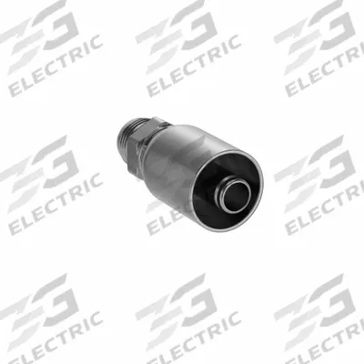 Parker Hydraulic Crimp Fitting: Steel x Steel, Straight, -8 For Hose Dash Size - Parker Crimp Hydraulic Hose Fittings with JIC Connection
