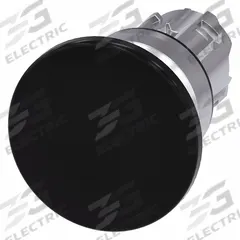 SIEMENS Mushroom Head Push Button: Black, 22 mm Mounting Size, Metallic, Momentary (MPN 3SU1050-1BD10-0AA0). Key specifications — Brand: SIEMENS; Action: Momentary; Series: 3SU; Push Button Material Type: Metallic.