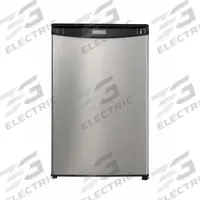 DANBY Refrigerator: Stainless Steel, 4.4 cu ft Total Capacity, 4 Shelves, Energy Star Certified (MPN DAR044A4BSLDD). Key specifications — Plug Type: 3-Prong; Includes Ice Maker: No; Color: Silver; Defrost: Automatic; Energy Star Certified: Yes; Door Hinge: Swing; Door Style: Solid; Brand: DANBY.