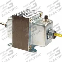 FUNCTIONAL DEVICES INC / RIB Class 2 Transformer: 75 VA Power Rating, 120V AC, 24V AC, Dual Hub/Foot (MPN TR75VA002). Key specifications — Brand: FUNCTIONAL DEVICES INC / RIB; Connection - Primary: Wire Lead; Connection - Secondary: Wire Lead; Input Voltage: 120V AC; Mounting: Dual Hub; Output Voltage: 24V AC.