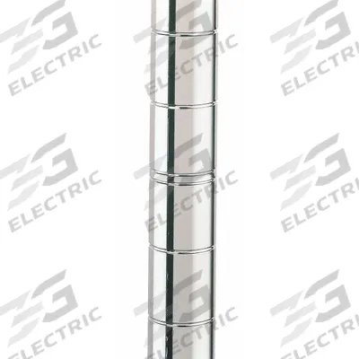 METRO Industrial Wire Shelving Post: 27 in x 1 in, Steel, Split Sleeve, Silver - Wire Shelving Posts for Dry Use