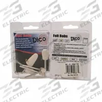 DICO Piece Medium felt Bob kit with 1/Ma: 1/8 in Shank Dia, 6 Pieces, Ball/Cone/Cylinder/Oval/Pear (MPN 7500078). Key specifications — Brand: DICO; Density Grade: Medium; Bob Shape: Pear.