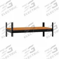 HALLOWELL Additional Shelf: 36 in x 24 in, 575 lb Load Capacity, Particleboard, 4 ga Decking (MPN FKRL3624W-ME). Key specifications — Decking Material: Particleboard; Includes: (4) Beams; Decking Finish: Powder Coated; Shelf Configuration: Single Straight; Color: Black; Frame Material: Steel; Brand: HALLOWELL; Frame Finish: Powder Coated.