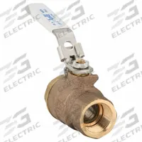 APOLLO Manual Two-Way Ball Valve: 3/4 in Size, Brass/Bronze, Straight, FNPT x FNPT, Two-Piece (MPN 77CLF10427A). Key specifications — Brand: APOLLO; Handle: Locking Lever.
