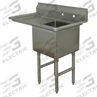 ADVANCE TABCO Scullery Sink: 1 Bowls, 43 in Overall Ht, 38 1/2 in Overall Lg, 24 in Overall Wd (MPN FC-1-1818-18L-X). Key specifications — Brand: ADVANCE TABCO.