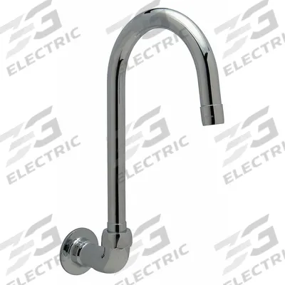 ZURN Spout: AquaSpec, Spout, Gooseneck, Rigid/Swivel Spout, Brass, Chrome, 0.5 gpm Flow Rate - Gooseneck Faucet Spouts