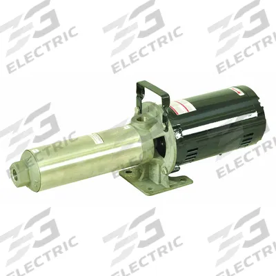 Dayton Booster Pump: 1 1/2 hp, Three Phase, 230/460V AC, 10 gpm Best Efficiency Flow - Horizontal Booster Pumps