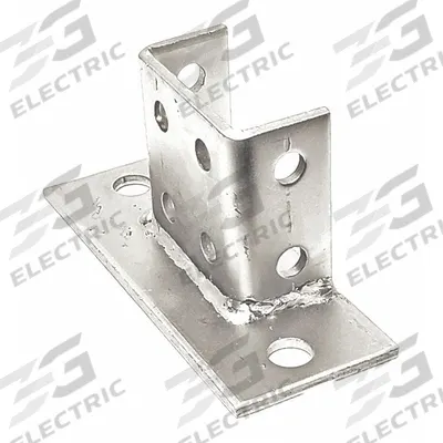 VAST Strut Channel Fitting: 1 5/8 in x 3 1/4 in For Strut Channel Size, 8 Holes - Post Bases for Double Channels