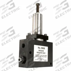POWER TEAM Hydraulic Pressure Relief Valve: 5 gpm, 5,000 psi Max Set, Steel, Screwdriver, 1/4 in (MPN 9608). Key specifications — attr1018075: POWER TEAM; attr1018072: Screwdriver.