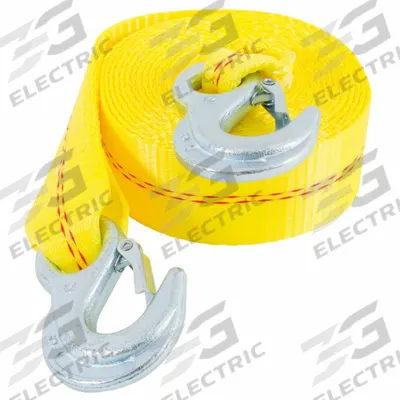 KEEPER Emergency Tow Strap: 2 in Overall Wd, 15 ft Overall Lg, Yellow, Polyester - Tow Straps