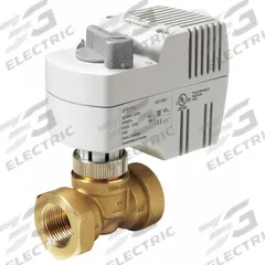 Threaded Globe Valve: 4.1 Cv Flow Rate, 2-Way, 3/4 in Female NPT, Spring Return, NO, On/Off Signal (MPN 243-00212). Key specifications — Actuator Voltage: 24V AC; Manufacturer Part Number: 243-00212; Brand: SIEMENS.