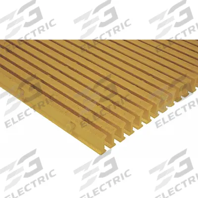 FIBERGRATE Fiberglass Pultruded Grating: Structural Grating, 36 in x 12 ft Nominal Size (WxL) - Flame-Resistant Structural Grating