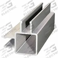 Double-Flanged Square Tube Profile: 1 in x 1 in, 6 ft Lg, 2 Open Slots, Aluminum, 5/16 in Slot Wd (MPN 13FT9030-72). Key specifications — Series: 13 Series; Product Type: Double-Flanged Tube Profile; Material: Aluminum; System of Measurement: Inch; Framing Type: Press-Fit; Manufacturer Part Number: 13FT9030-72; Brand: FAZTEK; Finish: Anodized.
