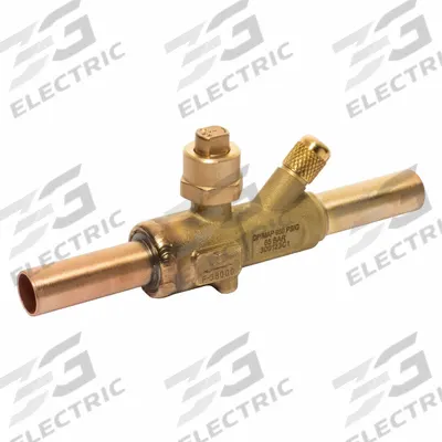 CYCLEMASTER Refrigerant Ball Valve: 3/8 in Male Sweat, Access Port, -40°F to 300°F - Sweat Connection Refrigeration Ball Valves