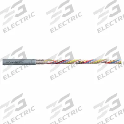 CHAINFLEX Data Cable: 26 AWG, 4 Conductors, Order by the Foot, PVC Jacket - Continuous Flexing Data Cables