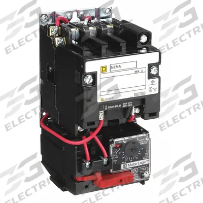 SQUARE D NEMA Magnetic Motor Starter: Non-Reversing, 3 Poles, NEMA Size 1 - Non-Reversing Starters with Electronic Overloads