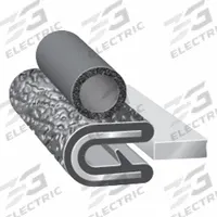 TRIM LOK INC Trim Seal: Rounded, 100 ft Overall Lg, PVC Outer, EPDM Bulb, 3/8 in Leg Lg (MPN 7M062B3X3/32A-100). Key specifications — Standards: FAA/FAR 23.853; Bulb Material: EPDM; Brand: TRIM LOK INC; Color: Black; Outer Material: PVC; Profile Shape: Rounded.