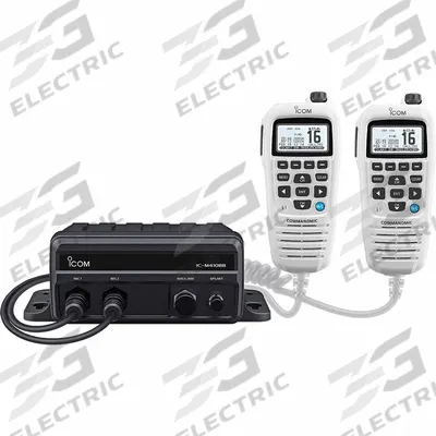ICOM Marine Two-Way Radio: VHF, Analog, DSC, 25 W, 70 Channels, Alphanumeric - Vehicle-Mounted Marine Radios