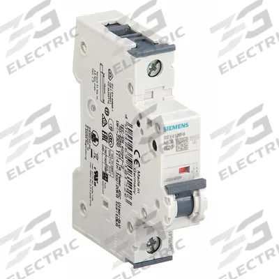 Siemens Supplementary Protector: 20 A Amps, 72V DC, 10kA at 230/400V AC, Screw Clamp - B-Curve, 1-Pole UL1077 DIN Rail-Mount Supplementary Protectors