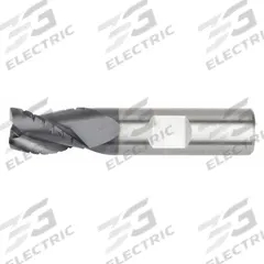 WIDIA HANITA Roughing End Mill: Carbide, AlTiN Coated, 3 Flute, 3/8" Mill Dia, 1/2" LOC, 0.02" Rad (MPN 4Q4310014XW)