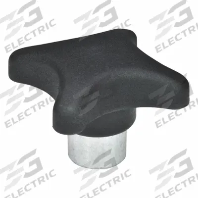 JW WINCO Plastic Hand Knobs with Steel Hub: Plastic w/ Steel Thread, 1/4"-20 Thread - 4-Arm Knobs with Threaded Hole