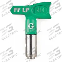 GRACO Airless Spray Gun Tip: Tips for Airless Spray Guns, Airless Spray Gun Tip, 0.014 in Tip Size (MPN FFLP414). Key specifications — Product Type: Airless Spray Gun Tip; Compatible with Manufacturer Model Number: 246215; Brand: GRACO; Includes: Guard Combination; Color: Green; Compatible with Series: RAC X; Product Grouping: Tips for Airless Spray Guns.