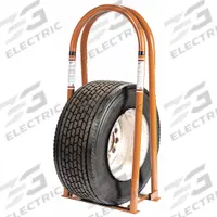 KEN-TOOL Tire Inflation Cage: Tire Inflation Cage, 2-Bar Cage, 80 lb Wt, 49 1/2 in Overall Ht (MPN T119). Key specifications — Compatible Tire Type: Super Wide-Base Truck Tires; Brand: KEN-TOOL.