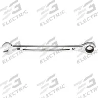 MILWAUKEE Ratcheting Combination Wrench: Chrome Vanadium Steel, Chrome, 10 mm Head Size, Std (MPN 45-96-9310). Key specifications — attr309600: 10 mm; attr309611: Chrome; attr309610: Chrome Vanadium Steel; attr309604: No; attr309612: No; attr309613: No; attr309615: No; attr324932: MILWAUKEE.