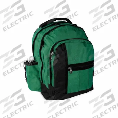 PROPAC, INC. Backpack: Green, (2) Main Compartments/(2) Side Pouches/Padded Shoulder Strap - Backpacks