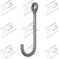 PEERLESS J-Hook: 2,750 lb Working Load Limit, 80 Hook Grade, Alloy Steel, 1 1/4 in Material Thick (MPN JCA125). Key specifications — Color: Silver; Brand: PEERLESS; Visual Indicator Markings: None.