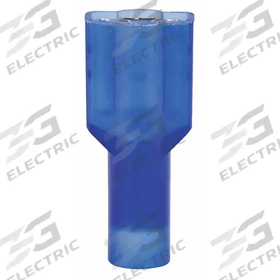3M Wire Disconnect: Female Socket, Blue, Nylon, Full Coverage - Fully Insulated Quick Disconnects