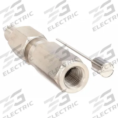WEKSLER Pressure Gauge Snubber: Stainless Steel, Piston, Stainless Steel NPT - Piston-Type Snubbers for Corrosive Liquids & Gases