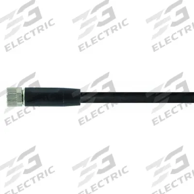 MURRELEKTRONIK Cordset: M8 Female Straight X Bare Wire, 4 Pins, Black, PVC, 1.5 m Cable Lg - Single-Ended Cordsets with PVC Jacket for Flexing Applications