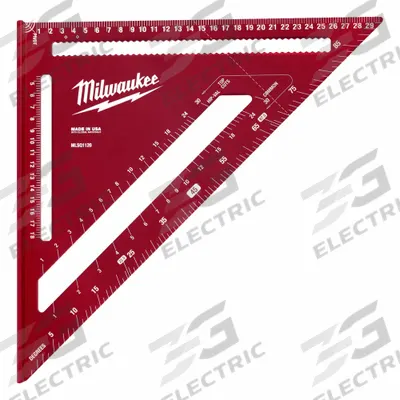 MILWAUKEE Rafter Square: 3 mm, Bottom/Top, 300 mm Square Size, Aluminum - Rafter Squares