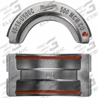 MILWAUKEE Upper and Lower Crimping Die: 500 kcmil, U Style Dies, For Use With 2679-20/49-16-U000 (MPN 49-16-U500C). Key specifications — attr511073: U Style Dies; attr511072: Electrical Wire and Cable Crimping; attr473934: MILWAUKEE; attr511065: M18™ FORCE LOGIC™; attr511069: Brown; attr542116: 500 kcmil; attr511067: 2679-20.