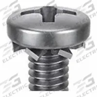 SEMS Screw: External Tooth, M2.5x0.45 Thread Size, 4 mm Lg, Stainless Steel, Passivated, Pan, 25 PK (MPN 1-MPE-2.5-4). Key specifications — Drive Size: #1.