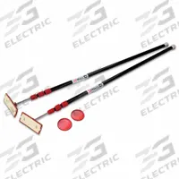 ZIPWALL Dust Barrier System: Telescoping Pole, Telescoping, 4.16 ft Min Extension Ht, 3 in Wd (MPN ZP2). Key specifications — Product Type: Telescoping Pole; Material: Stainless Steel; Color: Black/Red; Includes: (2) 10 ft Spring-Loaded Poles with Parts; Brand: ZIPWALL.