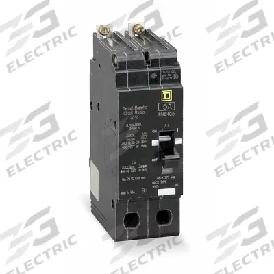 SQUARE D Miniature Circuit Breaker: 110 A, 277/480V AC, Single Phase, 18kA at 277/480V AC - EDB & EGB Series, Bolt-On Square D Miniature Circuit Breakers