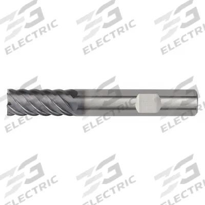 WIDIA HANITA Corner Radius End Mill: Carbide, AlTiN Coated, 6 Flute, 8 mm Mill Dia - Carbide Corner-Radius End Mills for Hardened Materials