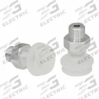 SCHMALZ Vacuum Pad Assembly: Bellows, 1.5 Folds, G1/8 in Vacuum Port, 21 mm Pad Dia, Clear, 55 A (MPN 10.01.06.00393). Key specifications — attr1019136: 10.01.06.00393; attr1019138: SCHMALZ; attr1019139: 55 A.