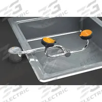 GUARDIAN EQUIPMENT Plumbed Eyewash: Std, Eyes and Face Coverage, Swing Right, Left Side, Gen Purpose (MPN G1774LH). Key specifications — Activation: Swing Right; Counter Mount Location: Left Side; Brand: GUARDIAN EQUIPMENT.