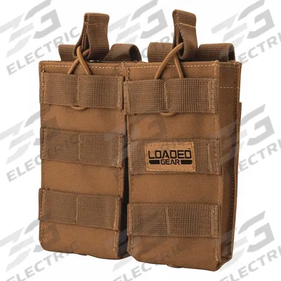 BARSKA Magazine Pouch: Tan, Nylon, 5 1/2 in x 6 3/10 in - Duty Equipment Pouches