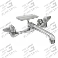 DOMINION FAUCETS Straight Kitchen Faucet: Silver, Brass, Widespread, Wall, 2 Mounting Holes, Chrome (MPN 77-8600). Key specifications — Series: Silver; Brand: DOMINION FAUCETS.