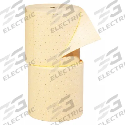 PIG Sorbent Roll: 150 ft Lg, 15 in Wd, Yellow, Polypropylene, 150 ft Roll Lg - Sorbent Rolls