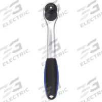 WESTWARD Hand Ratchet: Pear, Reversible, 10 in Overall Lg, Chrome, 5° Min Arc Swing, Non-Magnetic (MPN 5TZE5). Key specifications — attr1205598: Reversible; attr1205605: Quick-Release Included; attr1205626: Chrome; attr1205607: Pear; attr1205624: WESTWARD.